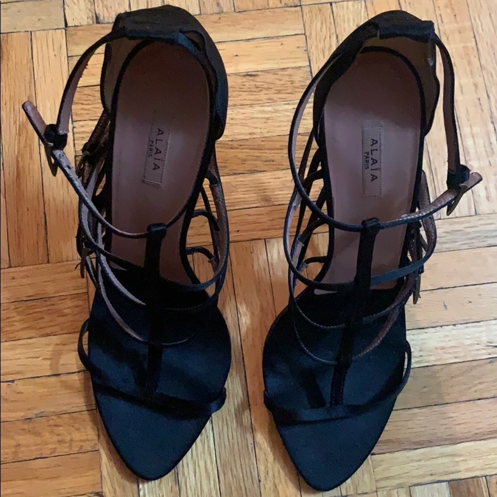 Alaia Satin evening sandals Sz 38